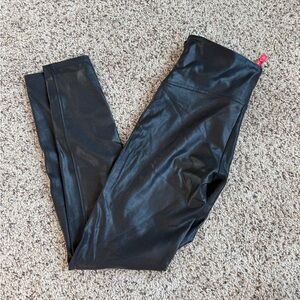 SPANX Black Faux Leather Leggings